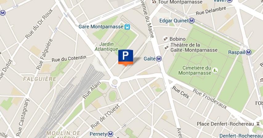 plan parking Catalogne gare Montparnasse