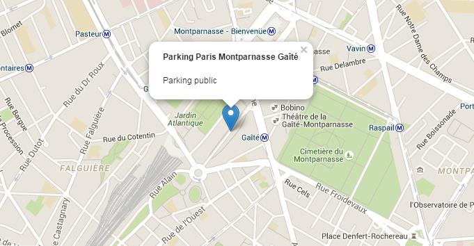 plan parking Montparnasse Gaité
